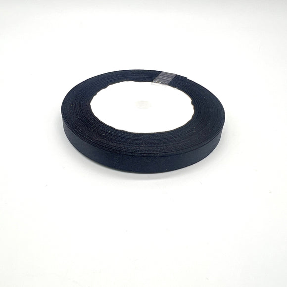 Black Satin Ribbon Roll 9.5mm