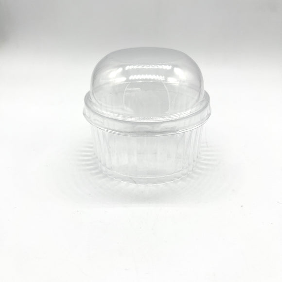 Round Striped Deep Dessert Cup with Lid