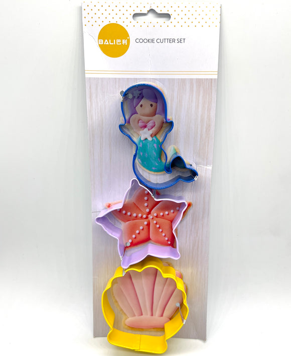 Mermaid Cookie Cutter Set 3pcs