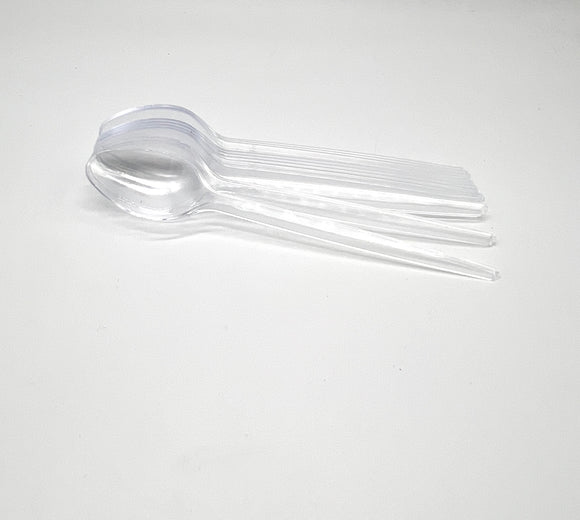 Clear Mini spoons 12pcs
