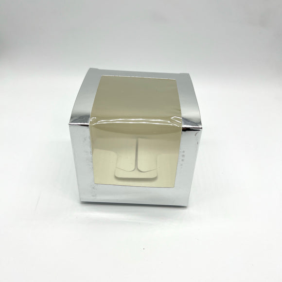 Cupcake Box with Window Silver 5pcs