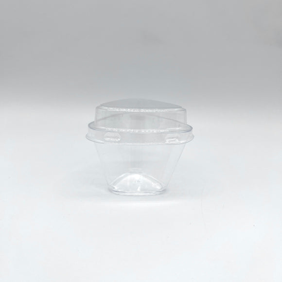 Dessert Cup Triangle 100ml with Lid 12s