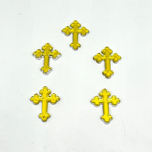 Gold Mini 2cm Cross 5pc