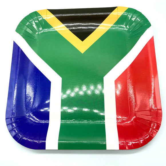 S.A Flag Square Paper Plates 10pcs