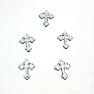 Silver Mini 2cm Cross 5pc