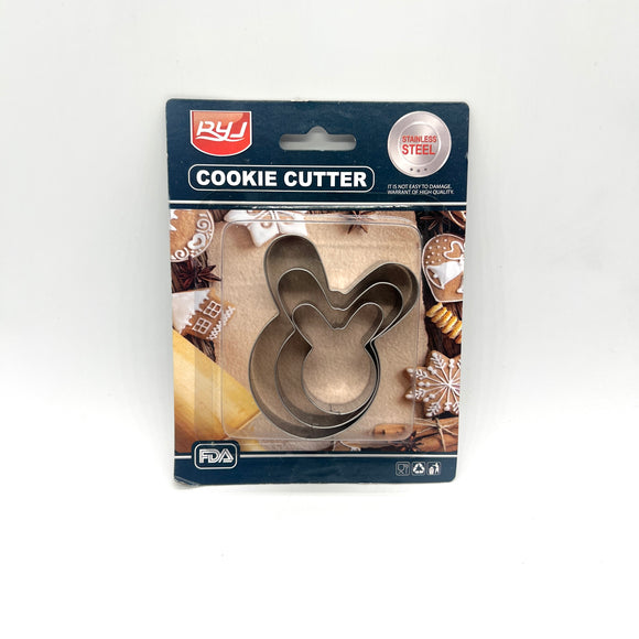 Bunny Head Cutter Tinplate 3pcs