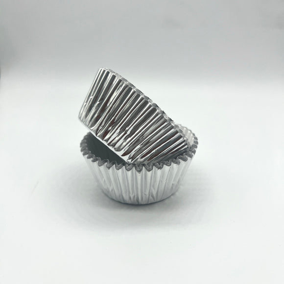 Metallic Silver Baking Paper Cups 50pcs