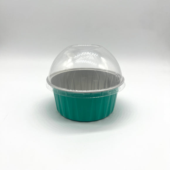 Baking Cups Round Tiffany Blue with Dome lids 6pcs