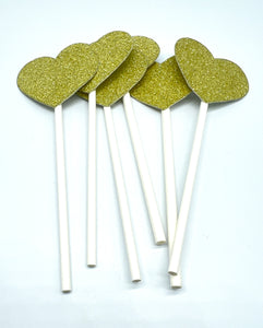 Paper Hearts Gold 6pcs