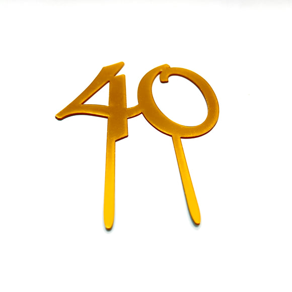 Gold HP Topper - Number 40 19602