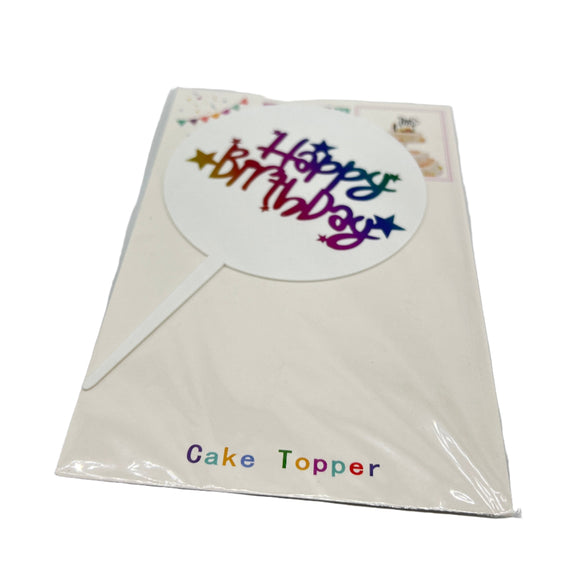 Colour Stars White NP Topper - HBD 20261
