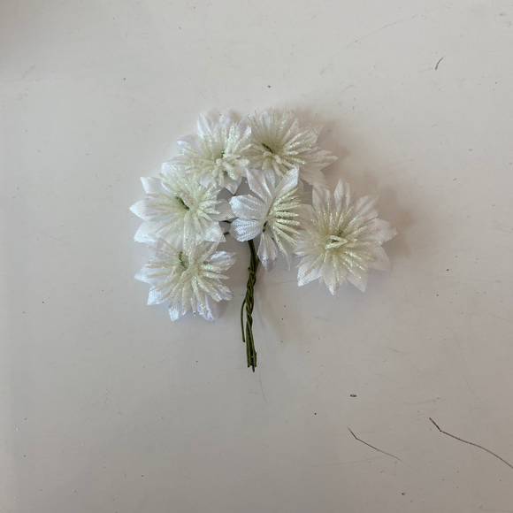 Glitter White Flower Bundle