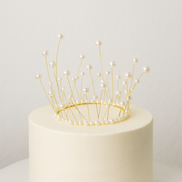 Gold Pearl Crown 11.5cm