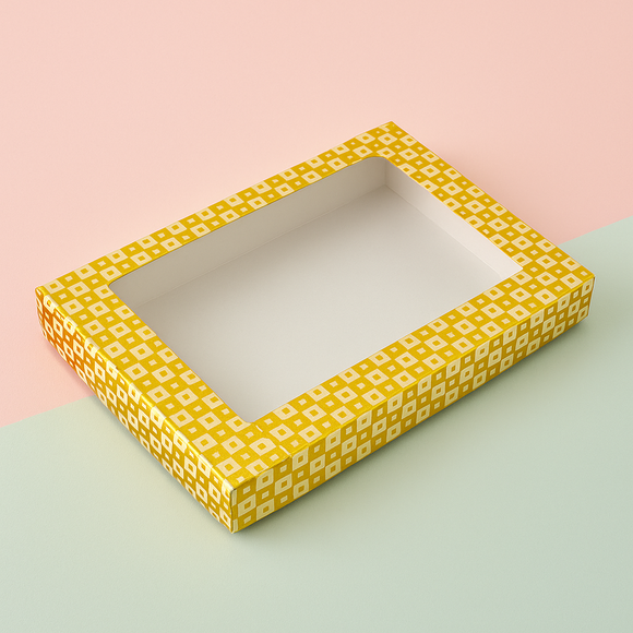 Gold Rect Biscuit Box 30x20x4cm
