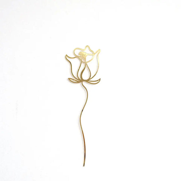 Gold Acrylic Flower #6