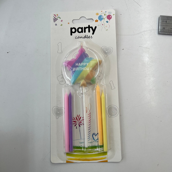 Happy Birthday Star Candle 5pc
