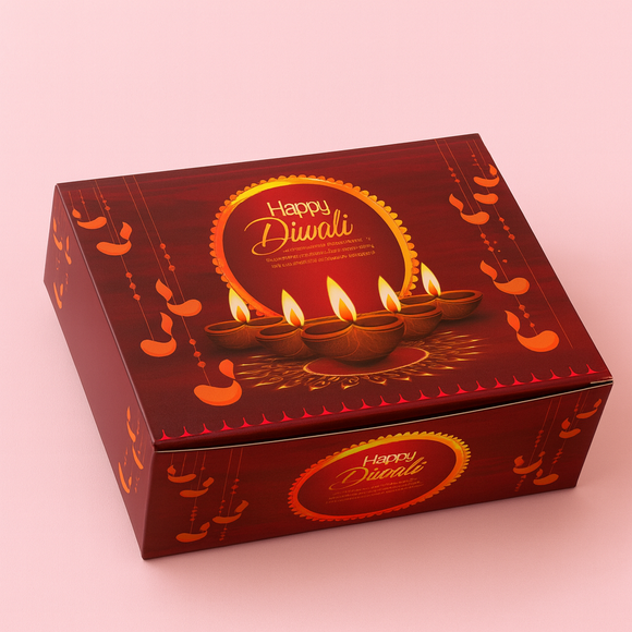 Happy Diwali Diya Box 22x18x6.5cm