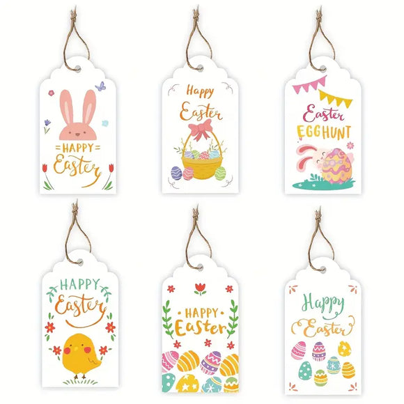 Happy Easter Assorted Tags 6pc