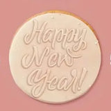 Happy New Year Acrylic 5cm Stamp Style 1