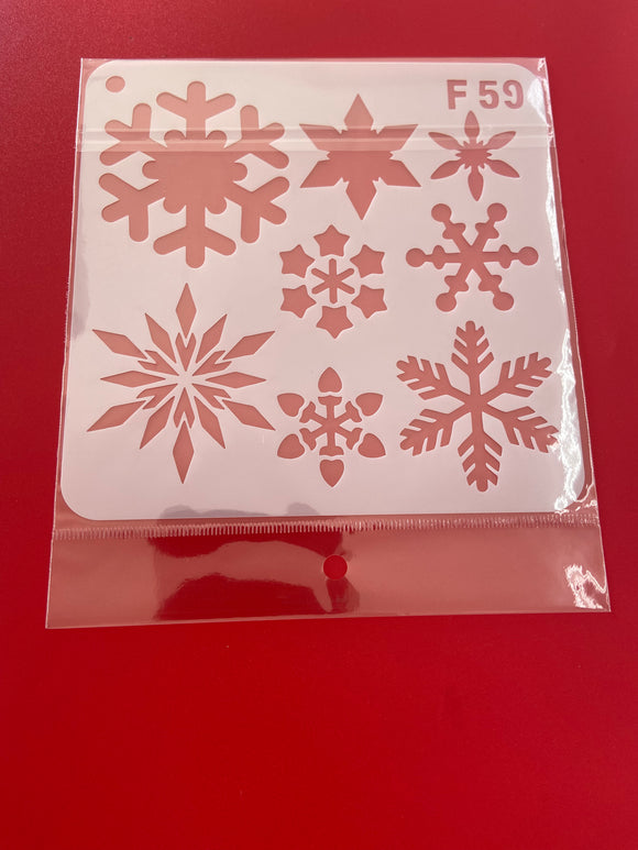 Snowflakes Small Stencil F59