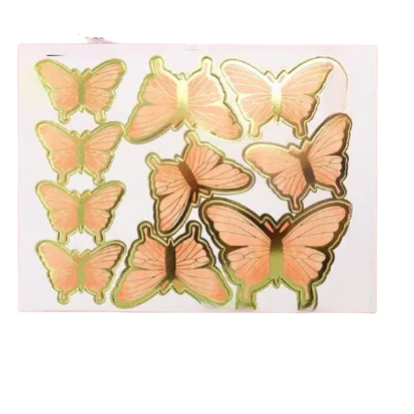 Paper Butterflies with Wire Orange