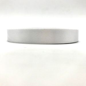 White Satin Ribbon Roll 12mm