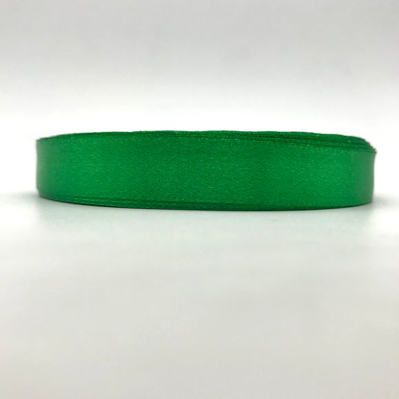 Green Satin Ribbon Roll 12mm