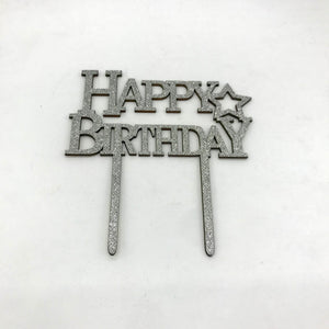 NP Topper Wooden - HBD Silver