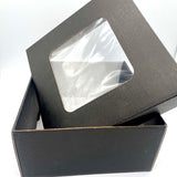 Bento Box with Window – Black (6.5" Corrugated)