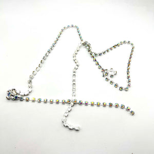 Silver Diamante on String 1m