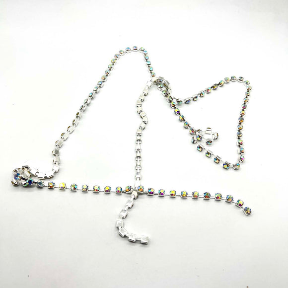 Silver Diamante on String 1m