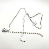 Silver Diamante on String 1m