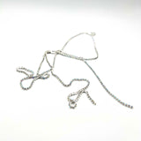 Silver Thin Diamante on String 1m