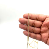 Gold Thin Diamante on String 1m