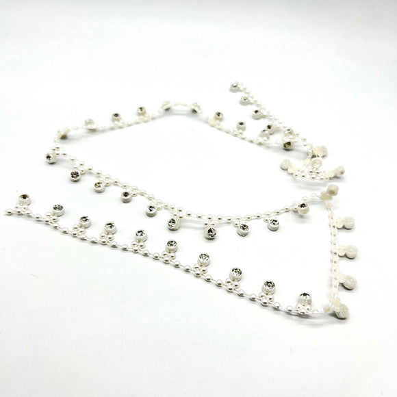 Pearls and Diamante on String 1m