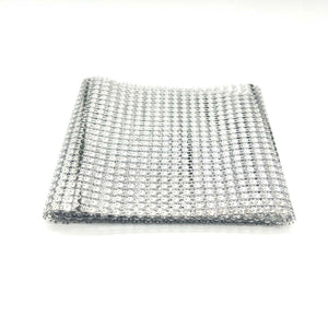 Silver Diamante Strip 1m