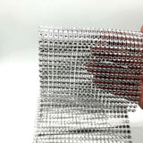 Silver Diamante Strip 1m