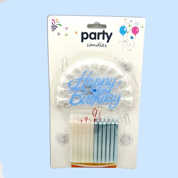Blue Pastel 25pcs Candle Pack