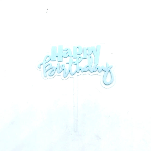 Blue HP Topper - Happy Birthday