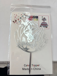 Silver Butterfly Topper