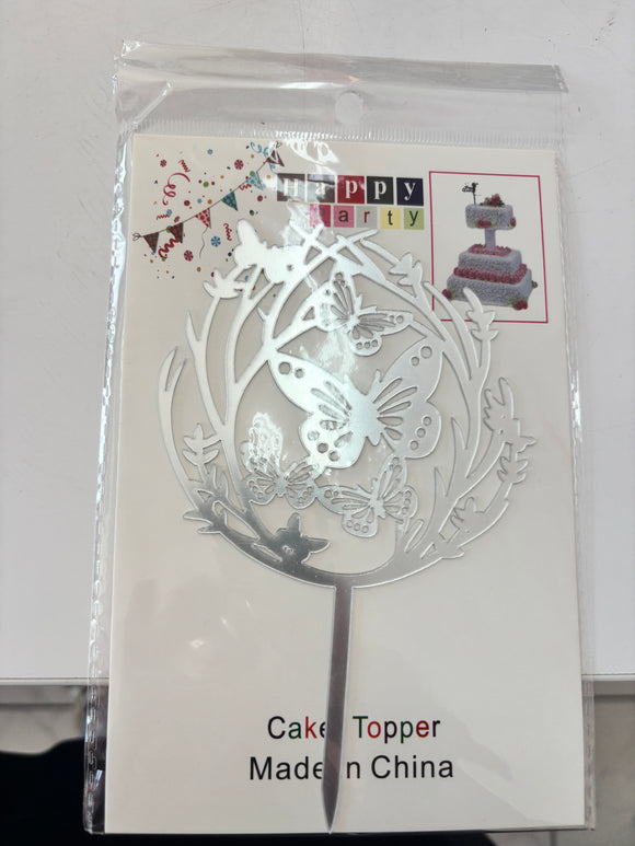 Silver Butterfly Topper