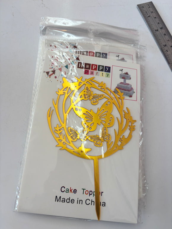 Gold Butterfly Topper