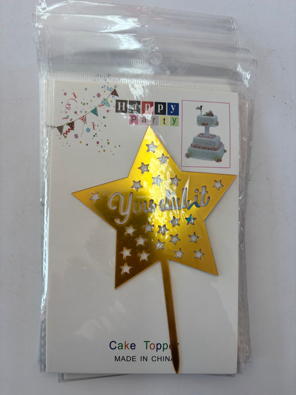 Gold You Did It Star Topper