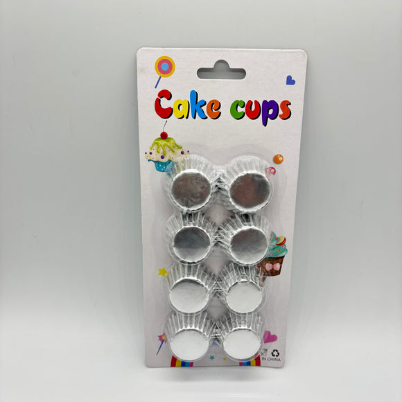 Silver mini cake cups 120pcs