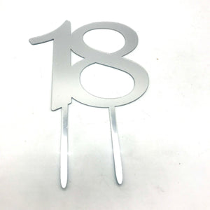 Silver NP Topper - Number 18 19602