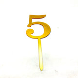 Gold Party Number Topper