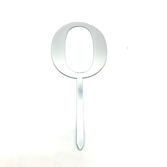 Silver Happy Party Number Toppers