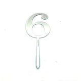 Silver Happy Party Number Toppers