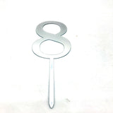 Silver Happy Party Number Toppers