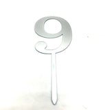 Silver Happy Party Number Toppers